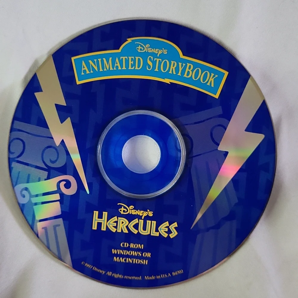 Disneys Animated Storybook Hercules 1997 mac pc game good used condition